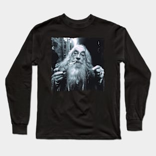 Stoned Wizard Old Man Magician Real Life Long Sleeve T-Shirt